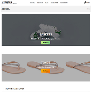miniature site web MyShoes